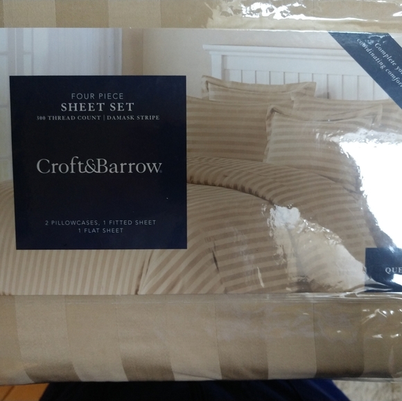 croft & barrow Bedding Queen Sheet Set 0 Cotton 4 Piece New Poshmark